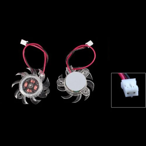 

3 x 35mm 12V Clear Plastic Computer VGA Video Cooler Card Cooling Fan 2016 New