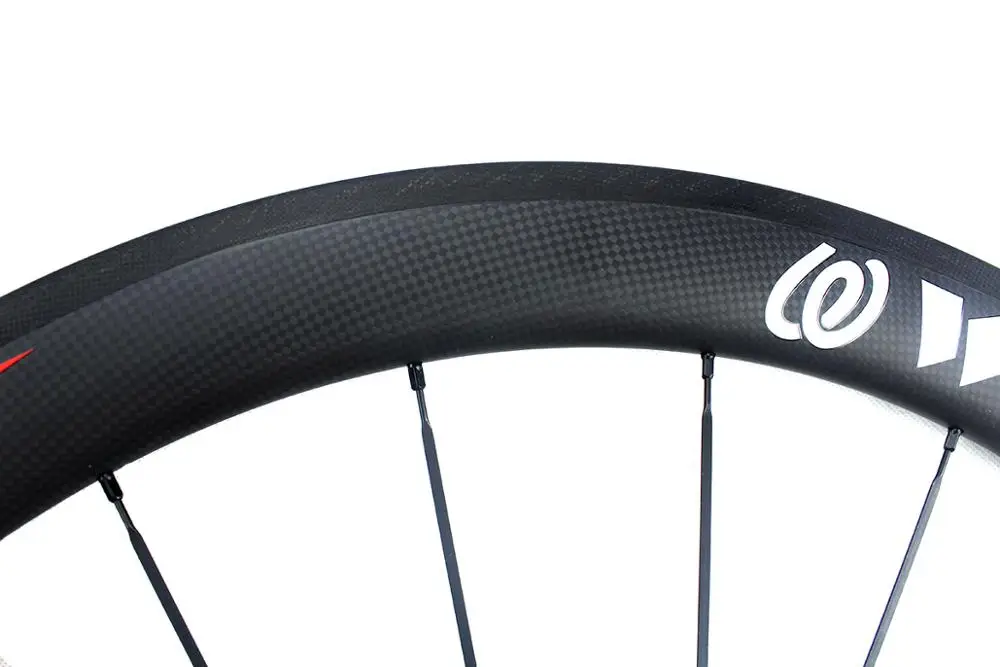 Discount 50mm Carbon Road bike wheels red white  decals cycling Carbon fiber bicycle racing wheelset 25mm width basalt braking surface 3