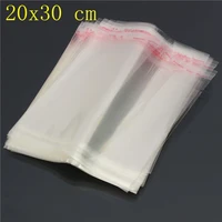 20*30cm Clear Resealable Cellophane/BOPP/Poly Bags Transparent Opp for plastic storage bag Self Adhesive Seal free shipping 1