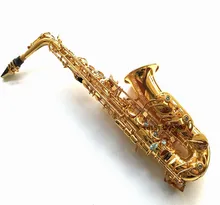saxophone Hot selling new high-grade Alto saxophone Beginner professional Golden Sax Free shipping Instruments