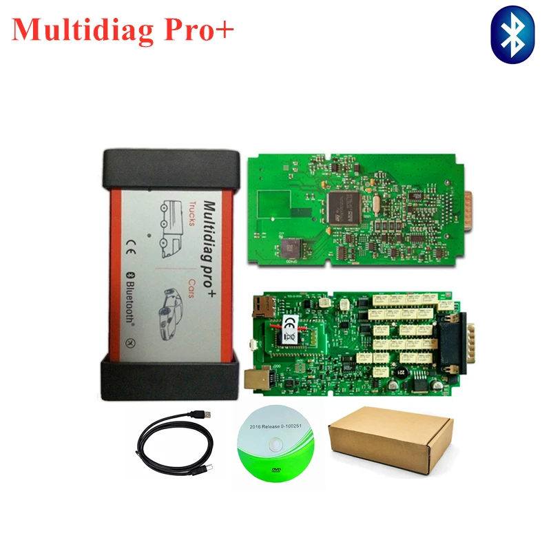 

A+++ quality Single Green pcb with bluetooth multidiag pro+ Scanner 2016.0 software free activate new vci obd diagnostic tool
