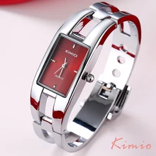 KIMIO Rectangle Main Anneau de Bracelet Femme Montre Dames Montre De Luxe Marque Robe Quartz Montre-Bracelet Montres Pour Les Femmes Horloge vente