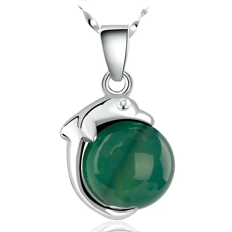 

100% new necklace in 2017 sterling silver high quality dolphin pendant necklace girlfriend gifts