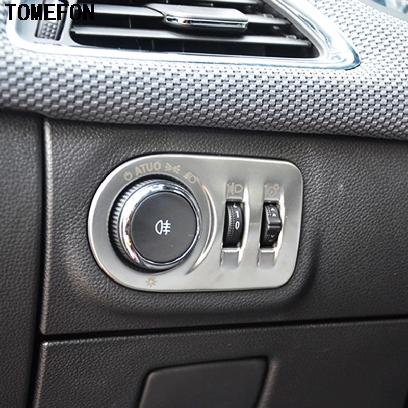 For Chevrolet Cruze 2017 2018 Stainless Steel Inner Headlight Switch