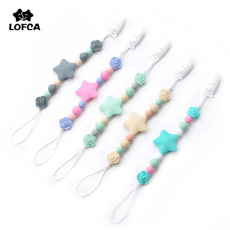 LOFCA 1 шт. силиконовая соска детский Прорезыватель зажим BPA бесплатные