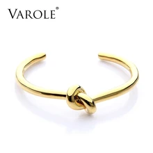 VAROLE élégant noeud cuivre Bracelets & Bracelets couleur or ouvert bracelet cadeau Pulseiras Feminina manchette Bracelets pour femme