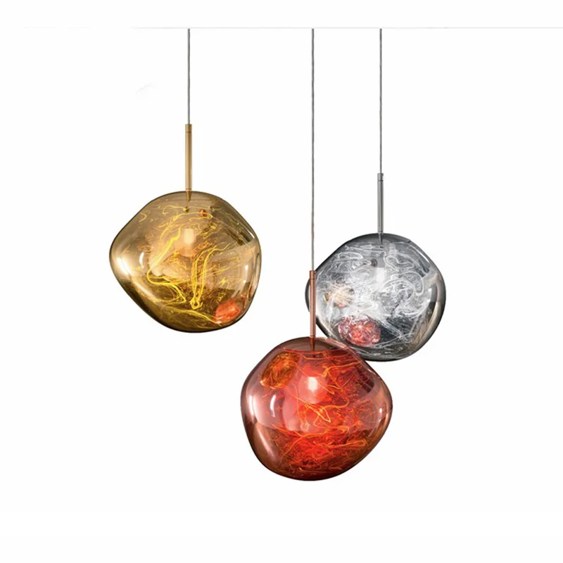 Modern Dixon Melt Glass Pendant Light Replica Pendant Lamp Gold Copper Silver Glass Lava Mirror Hanging Industrial Decor Pa0219 Pendant Lights Aliexpress