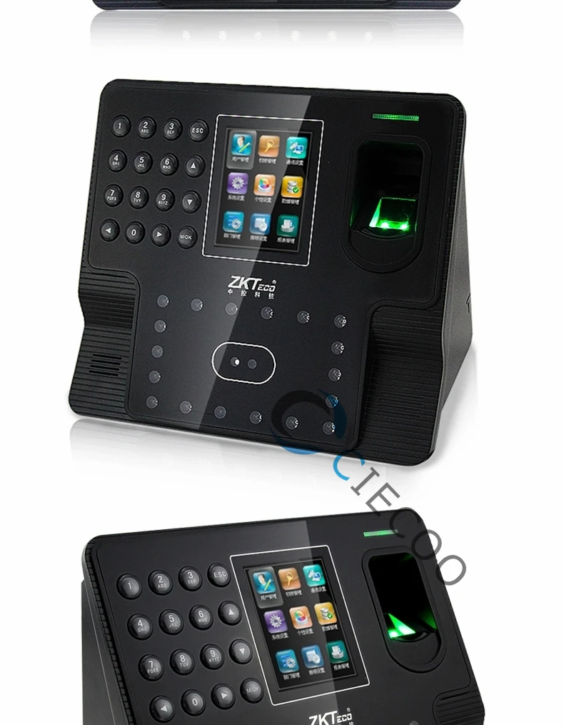 متعدد اللغات zkteco iface102 iface 102 الوجه البيومترية بصمة وقت الحضور آلة تسجيل الوقت multifuncitonal