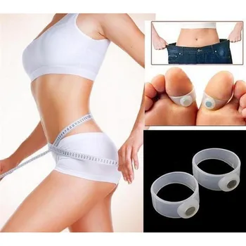 

2pcs/lot Women Men Silicone Magnetic Massage Foot Toe Rings Slimming Lose Weight Care Tool