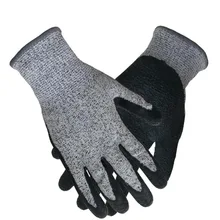 1 пара/лот анти-порезы перчатки стальной проволоки безопасности порезостойкие перчатки анти-стаб нержавеющая сталь класс 5 Железные Перчатки прочный DST002