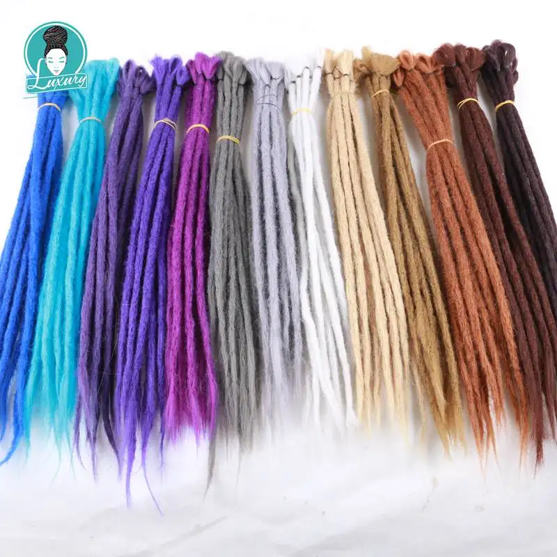 

Luxury 1 Strand Handmade Hip-hop Dreadlocks Hair Extensions Crochet Locs Synthetic Hair Dreadlock Braids 20" 22"