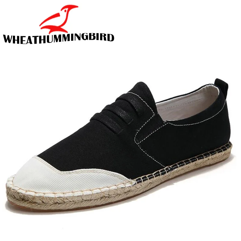 New Designer Fashion Male Loafers Flats Ramie Sole Shoes Men's Shoes Casual Fisherman Shoes Linen Canvas Espadrilles LF-35