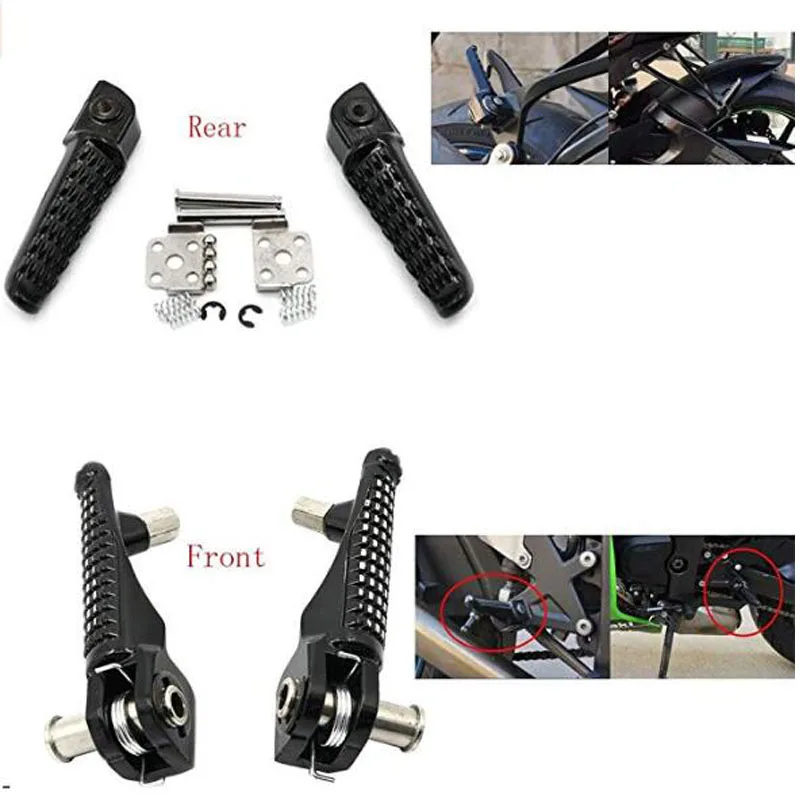 Подножки для ног, педали для Kawasaki ZX636 Z750 Z1000SX 250R EX250 KLE650 ZZR1200 GTR1400 ZZR1400