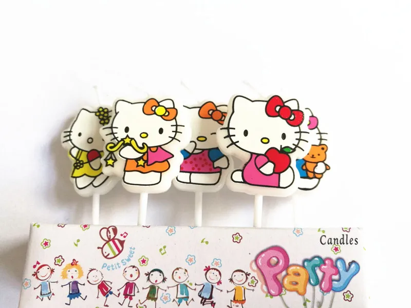 Buy 5pcs Hello Kitty candle Party Supplies Kids