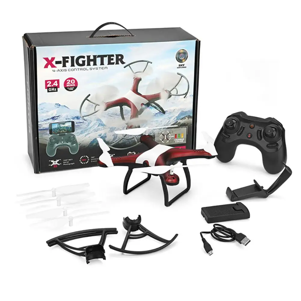 Q838 E 2 4G Afstandsbediening Quadcopter vierassige Vliegtuigen 720P 200W Pixel WiFi в режиме реального времени