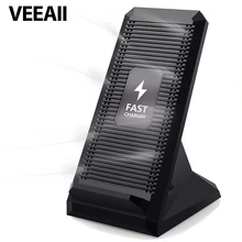 VEEAII 10W Fast Standing Wireless Charger For iphone 8 plus Fan cooling Wireless Charging Pad For