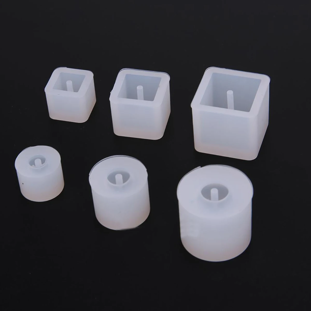 6pcs 1set  New Crystal Silicone Necklace Pendant Jewelry Mold Making DIY Resin Craft