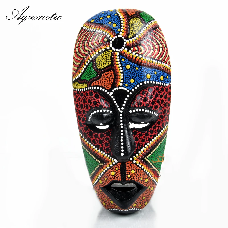 Aqumotic 3D Wall Decoration Point Mask Room Art Hand Drawn Mural Exaggeration Bar Colored Black Decor Human Face