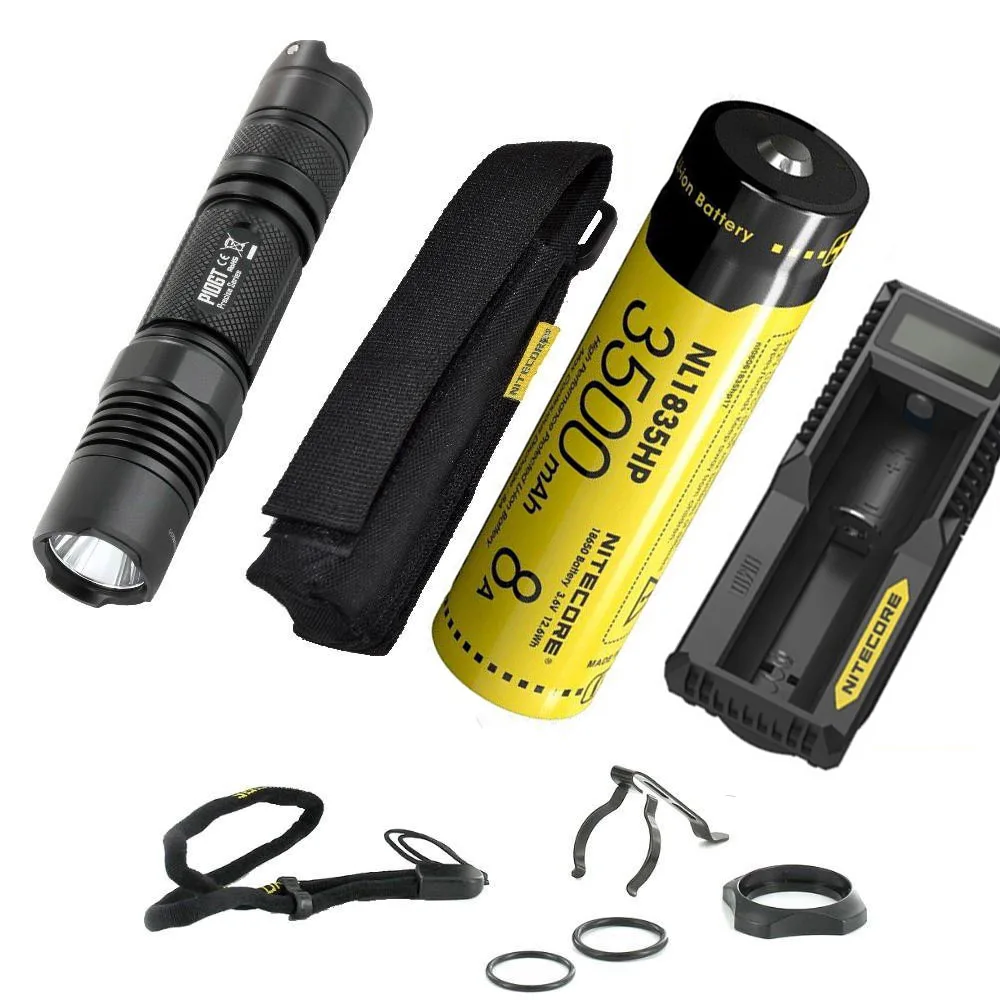 

NITECORE P10GT Outdoor Flashlight CREE XP-L HI V3 LED max. 900 lumens beam throw 286 meters tactical light + battery+charger