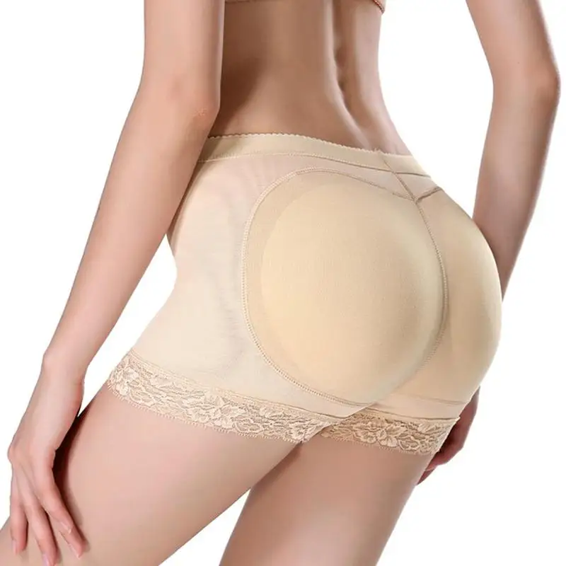 

Plus Size Breathable Underwear Hip Women Mesh Waist Fake Buttocks Underwear Hip Pants Breathable Safety Cotton Blend Short Pants