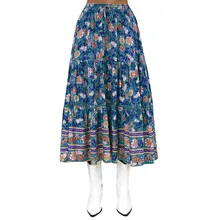 Jaycosin одежда женские богемные юбки Высококачественная юбка средней длины с принтом Повседневная удлиненная юбка в стиле ретро с принтом