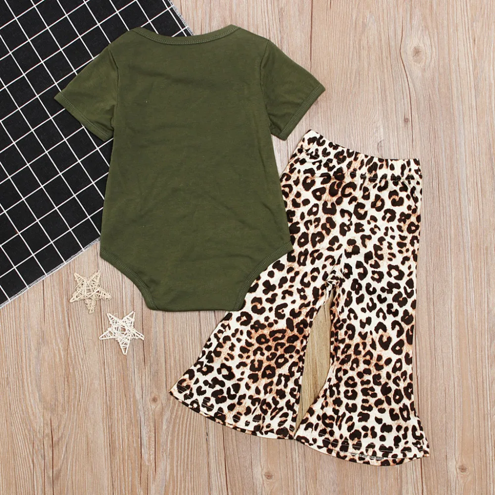 Short Sleeve Bodysuit New Fashion Newborn Infant Baby Boy Girl Letter Tops Modis Leopard Flared Pants Clothes Set Kids Clothing Short Sleeve Bodysuit New Fashion Newborn Infant Baby Boy Girl Letter Tops Modis Leopard Flared Pants Clothes Set Kids Clothing