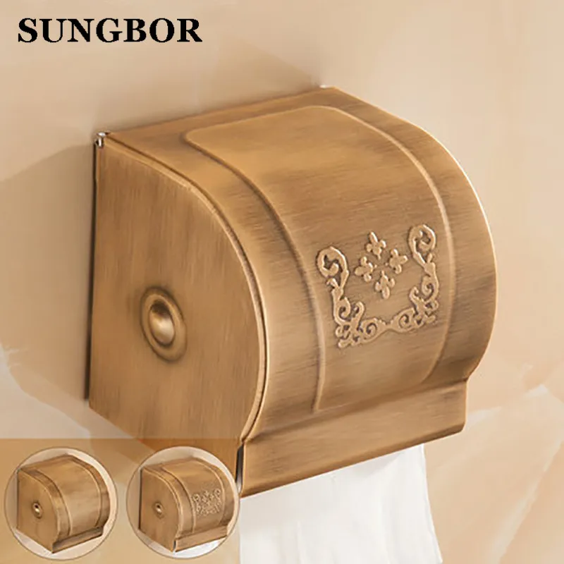 Античная ванная комната бумажная коробка держатель Пространство алюминия