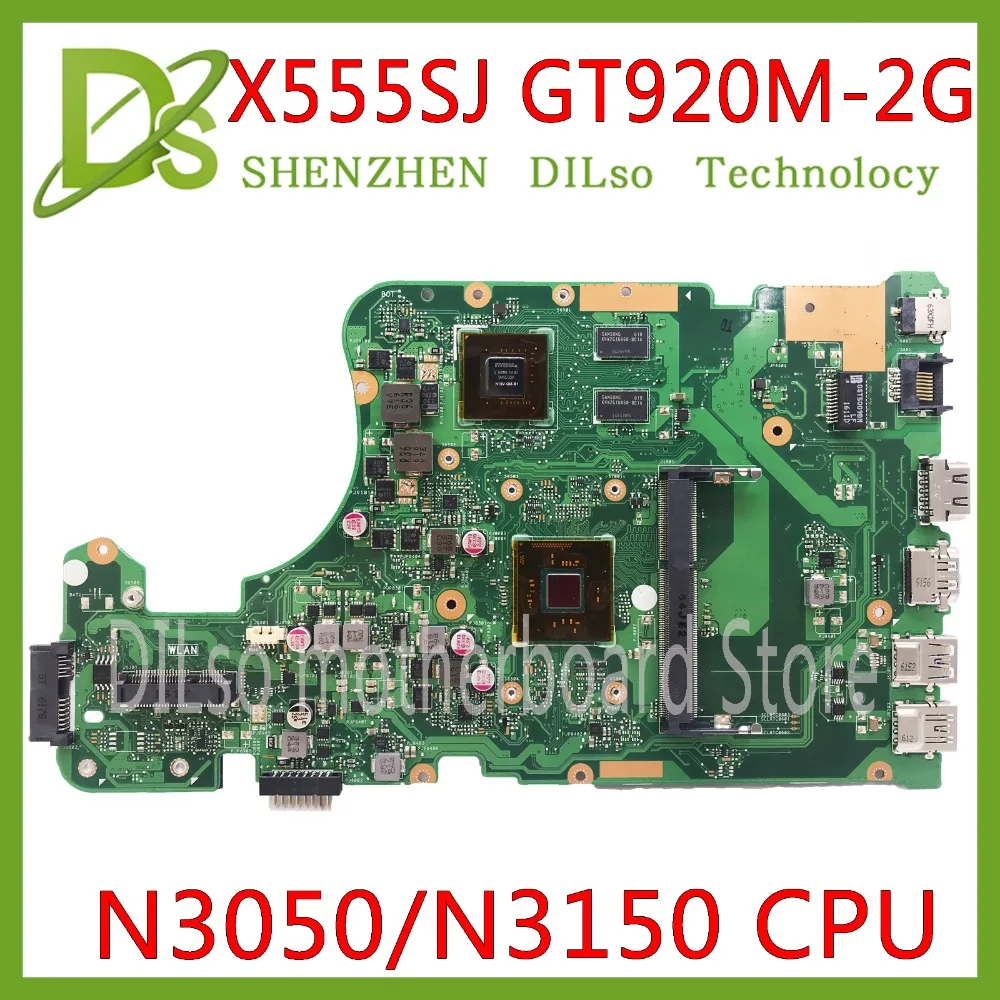 Kefu X555SJ материнская плата для ноутбука ASUS X555SJ X555S X555SJ A555S X555 Материнская плата ноутбука N3050/N3150 материнская плата GT920M-2GB tetsted