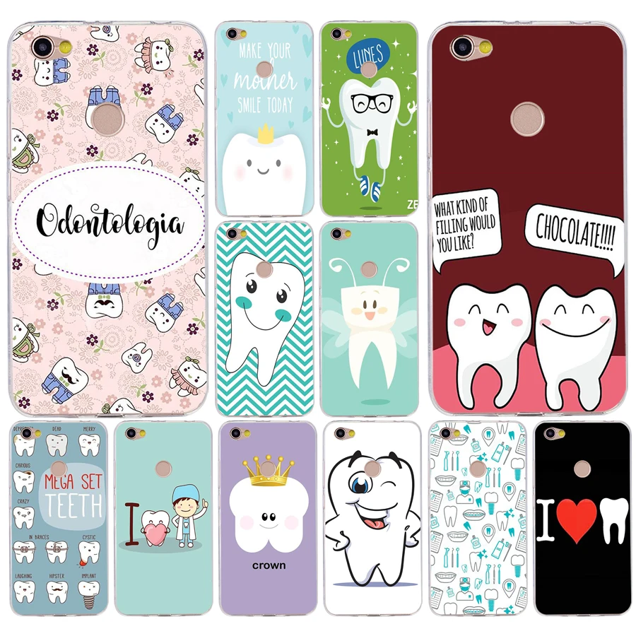 

182H Dentist Dental Crowned Tooth Silicone Soft Tpu Cover phone Case for xiaomi redmi 4a 6a 4x note 5a pro mi a1