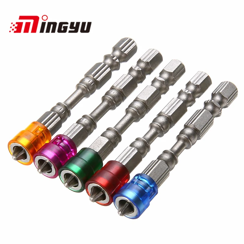 

5pcs PH2 Head Screwdriver Bits Anti-Slip Electric Magnetic S2 Alloy Steel PH2 Single 1/4" Hex Shank Hand Tools