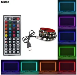 Светодиодный ТВ Подсветка 2x50 см + 2x100 см USB RGB Светодиодные ленты ТВ настроение окружающего освещения ленты комплект с 44 Ключи контроллер для