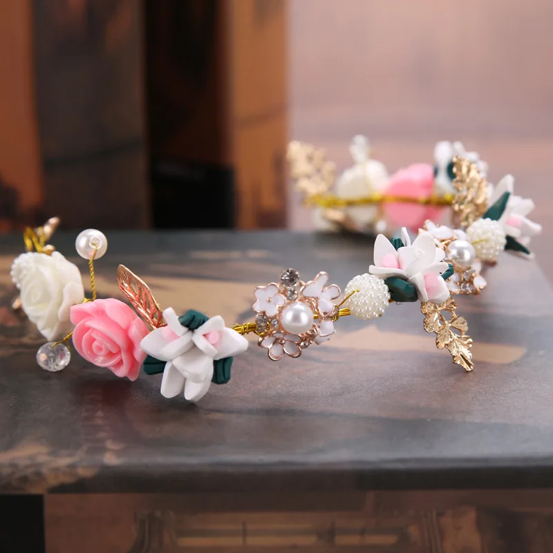 European Flower Headbands Handmade Hair Accessories 2020 Hot