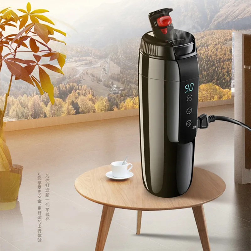 

12V/24V Portable Car Heating Cup touch screen Adjustable Temperature Car Boiling Mug Electric Kettle Boiling Vehicle Thermos cup