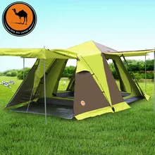 Большие палатки кемпинга 3-4 лицо автоматическая туристическая палатка на четыре двери двойной слой водонепроницаемый снег юбка палатки для отдыха на свежем воздухе