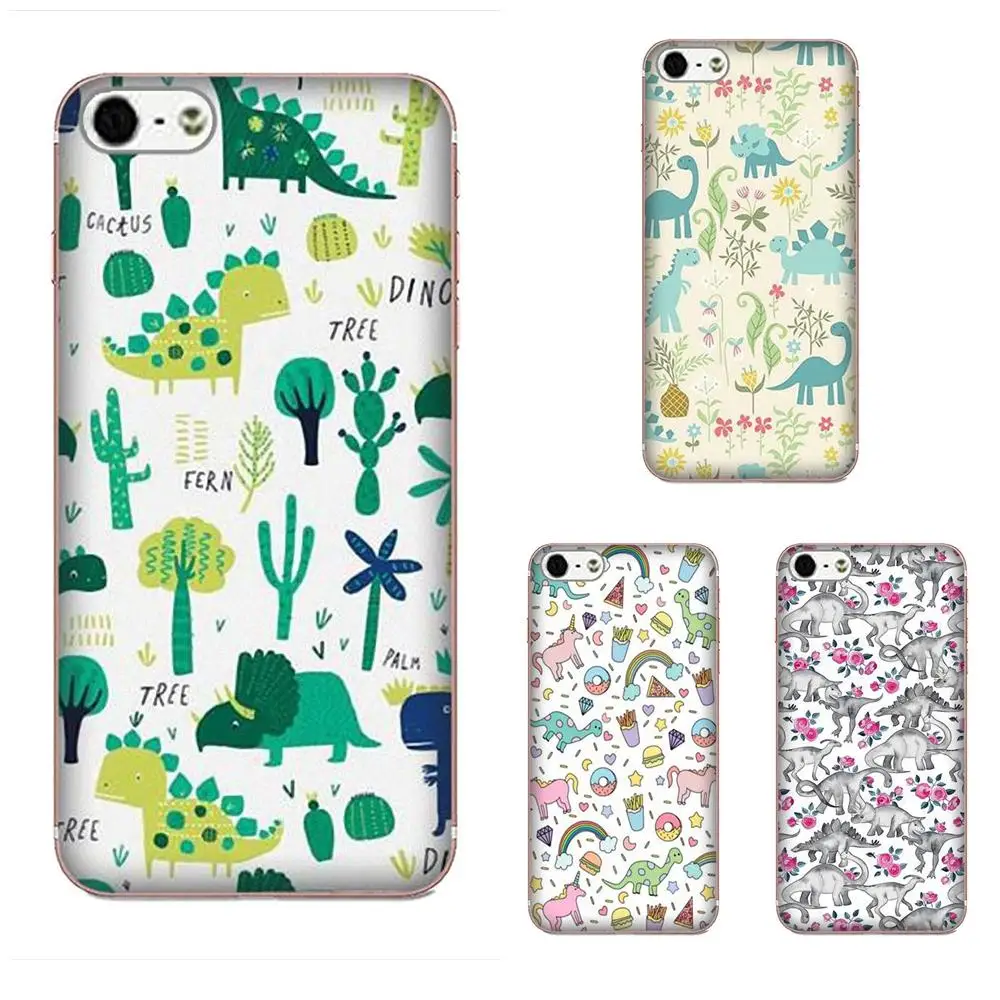 

Dinosaurs And Rose TPU Cell Case For Samsung Galaxy Note 5 8 9 S3 S4 S5 S6 S7 S8 S9 S10 mini Edge Plus Lite