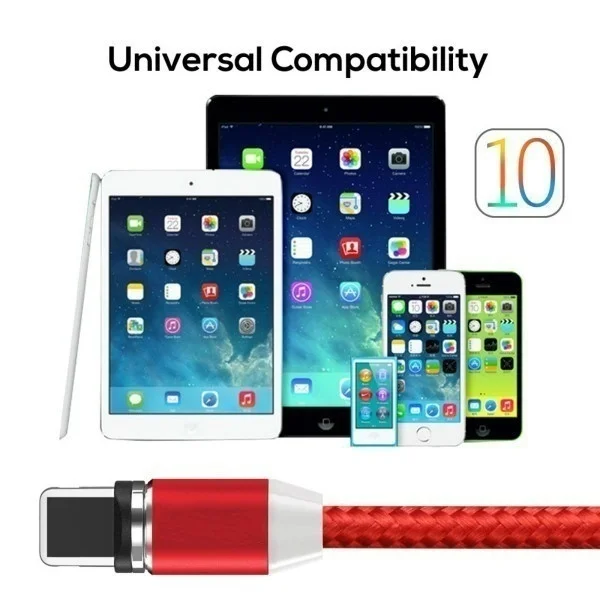 Магнитный кабель Micro Usb Typec Шнур зарядное устройство для синхронизации данных светодиодный смарт Быстрая зарядка мобильный для Samsung iPhone iPad Xiaomi Huawei redmi