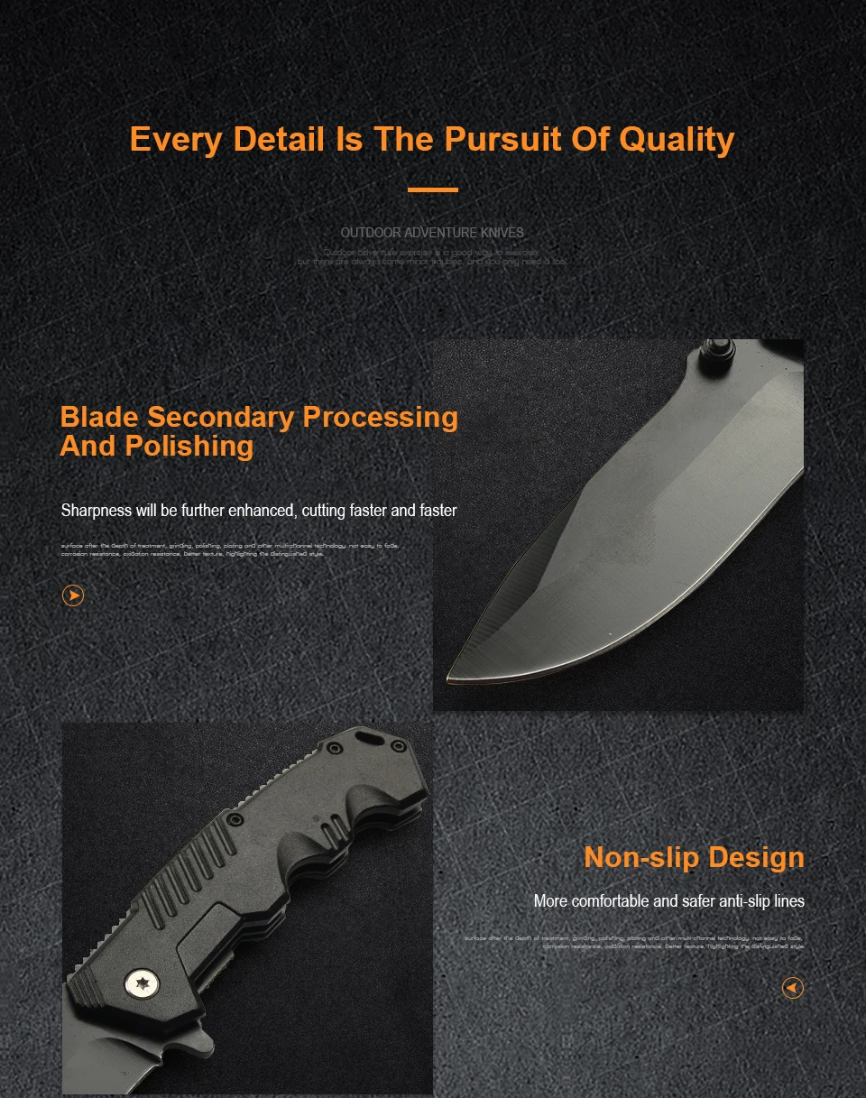 JelBo Small/Big Self-defense Pocket Folding Knife Sharp Blade Non-slip Tactical Knife For Wild Hunting Camping Survival