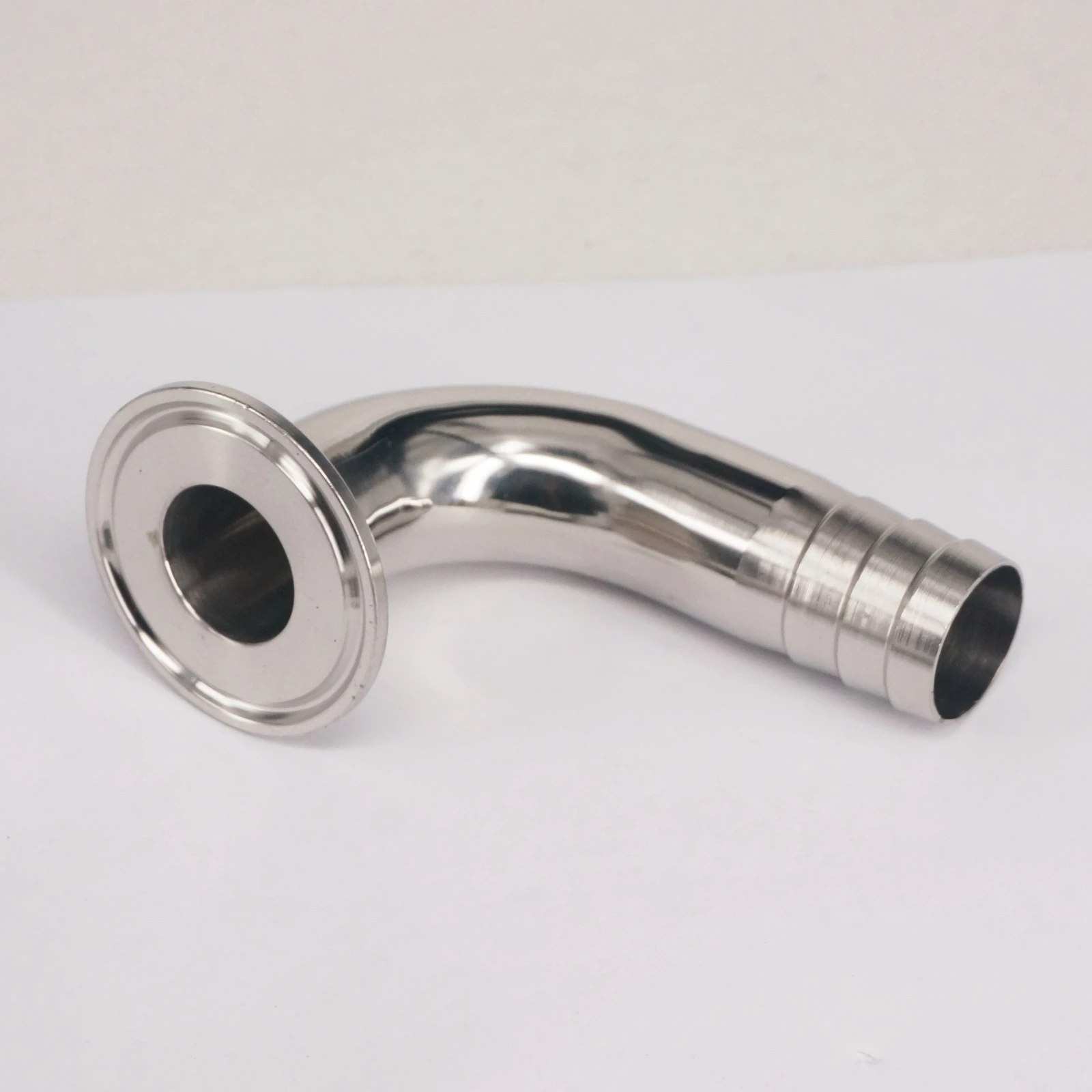 25mm O/D 304 Stainless Steel Hose Barb Sanitary Ferrule 90 Degree Elbow