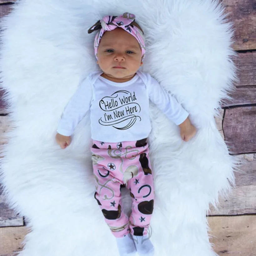 kids Baby boy Girls Clothing Sets Autumn and winter baby clothes  hast +bodysuit +pants set ,Casual wear