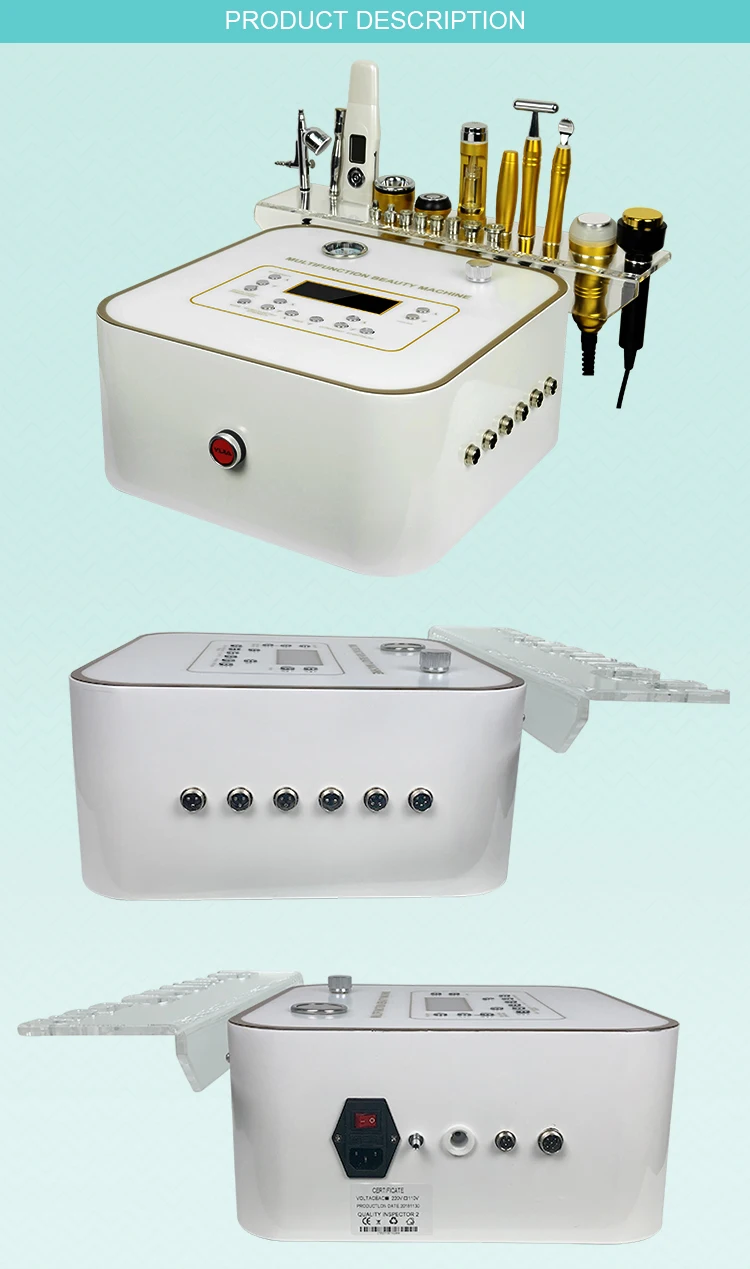 Алмазная микродермабразия микротоковая машина для подтяжки лица/Профессиональная лицевая радиочастотная мезотерапия Электропорация устройство для красоты