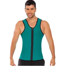 MOK MORS M мужское Спортивное неопреновое утягивающее белье жилет на молнии топы Новогодние декоративные шарики Корректирующее белье для похудения Большие размеры, S-3XL