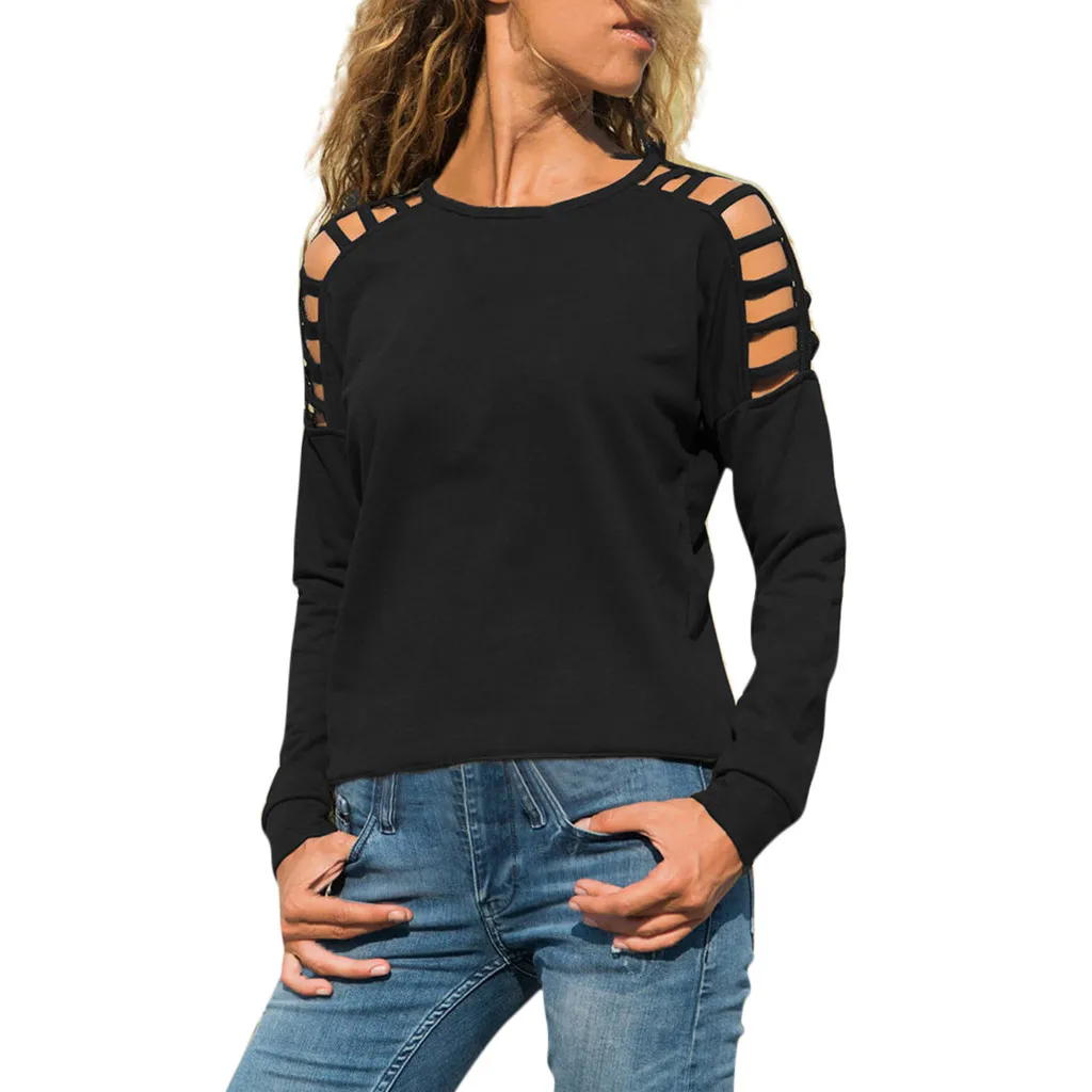 

T Shirt Women Long Sleeve Tshirt Female 2019 Ladies Tops Tee Shirt Femme Women Funny T Shirts Plus Size New Off Shoulder #Zer