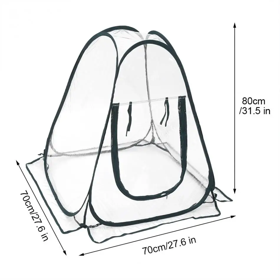 Портативный мини водонепроницаемый садовые растения цветы крышка палатки прозрачный теплица 70X70X80 см