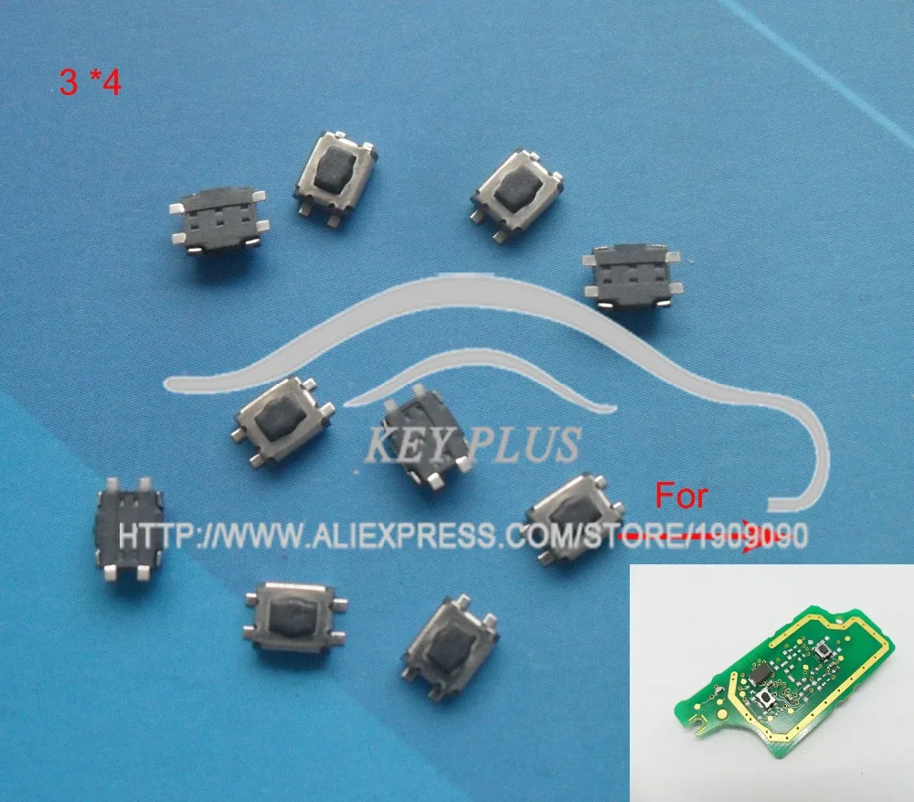 

Original 3*4 Car Key Switch Button For Peugeot 307 308 Citroen Triumph Sega Microswitch Button Tactile Push Button