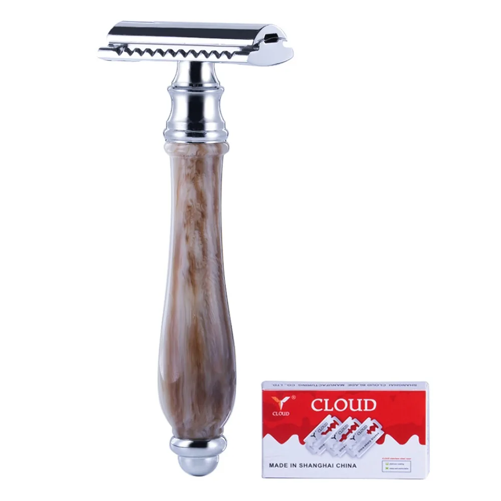 ZY Double Edge Safety Razor For Men Shaving Razor Classic Close Shave