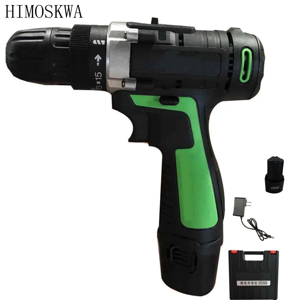 

HIMOSKWA 12V lithium-ion drill Rechargeable hand drill Multifunctional household electric screwdriver