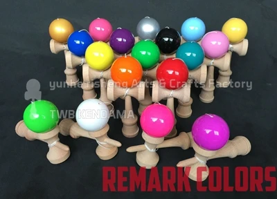 Горячая Детская игрушка шар Kendama деревянный Рождественский подарок игрушки для детей Детская игрушка фабрика PRO Высокое качество - Цвет: glossy single color