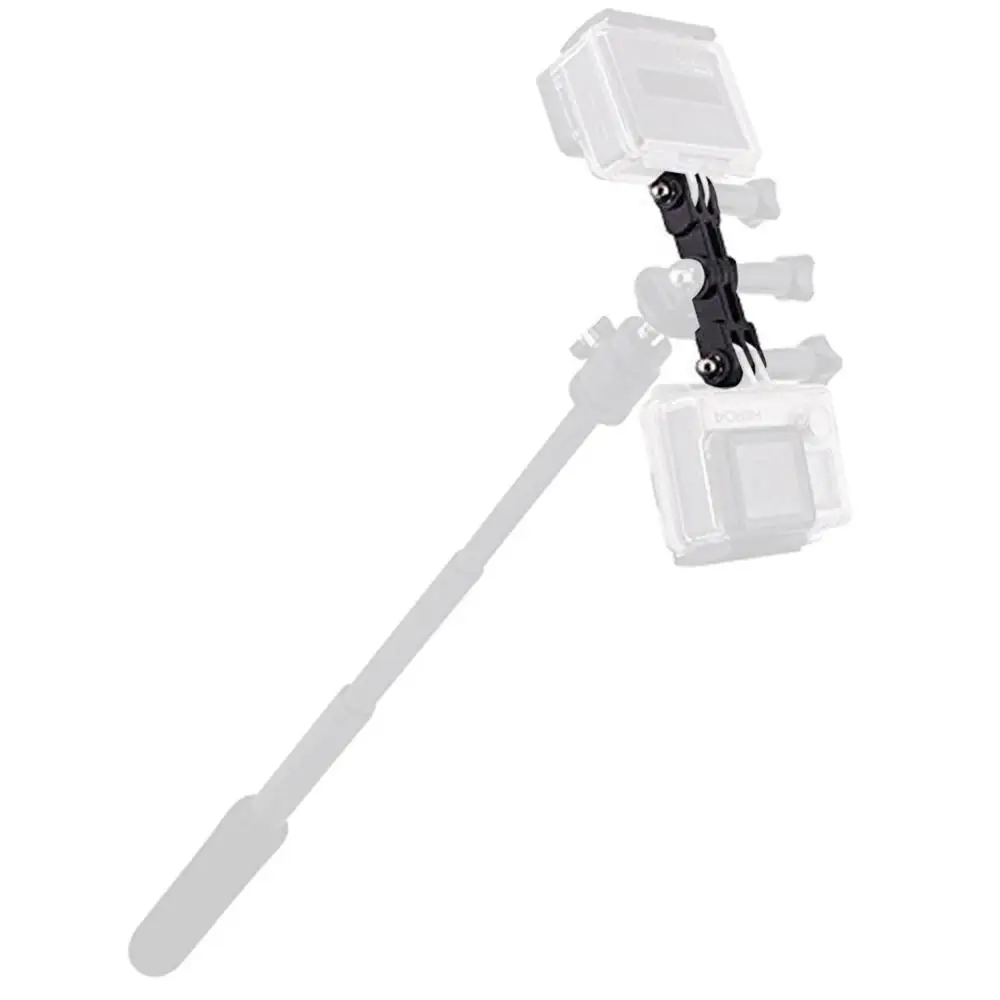 

Plastic Dual Mounting Adapter for Gopro Hero 7 6 5 4 Yi Action Sports Camera Double Vertical Bracket Tripod Handle Stand Holder