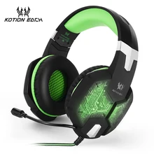 KOTION EACH Gaming Headset Gaming Headphone Earphone 3.5mm Stereo Game Headphone With Microphone Mic LED Light For Computer PC