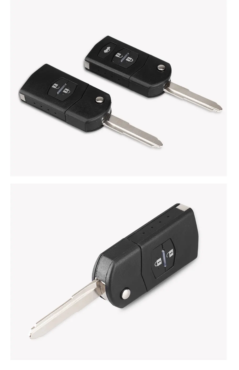 KEYYOU Складной флип-ключ оболочки для Mazda 2 3 5 6 RX8 MX5 ключ 2 3 кнопки Замена дистанционный ключ-брелок от машины чехол Крышка